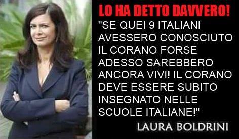 Una delle tante bufale su Laura Boldrini