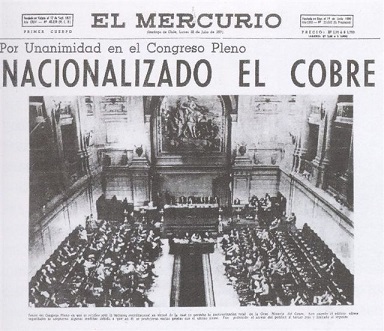 El Mercurio era un giornale di opposizione in parte finanziato dalla CIA