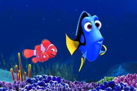 I protagonisti Dory, Marlin e Nemo 