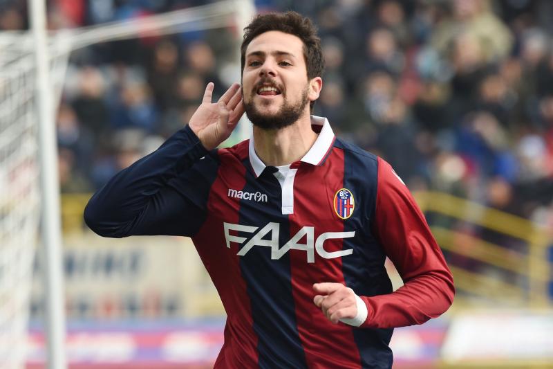 Mattia Destro esulta un gol segnato in Serie A con la maglia del Bologna, foto: Matteo Gribaudi/Image Sport