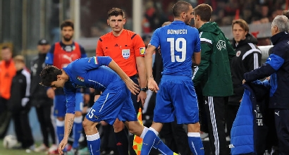 Francesco Acerbi che entra dalla panchina nell'esordio con la maglia azzurra, foto: IPP