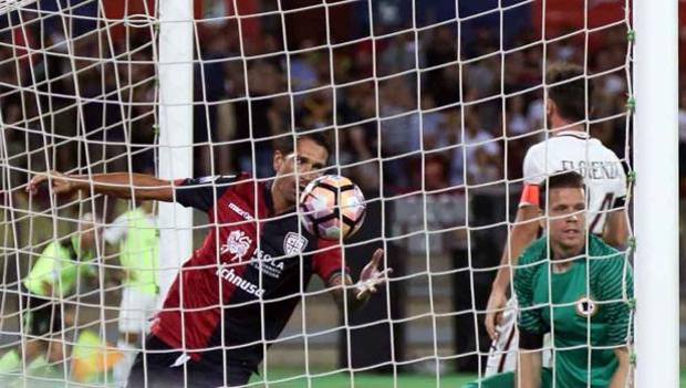 Marco Borriello in gol contro la Roma, foto: lapresse