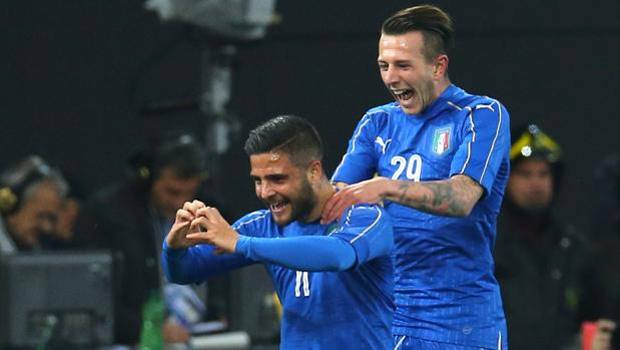 Lorenzo Insigne festeggia un gol in nazionale, foto: AP