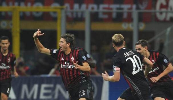 Manuel Locatelli esulta incredulo al suo primo gol in rossonero, foto: ilgiorno.it