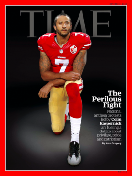 La copertina di Time con Kaepernick in ginocchio