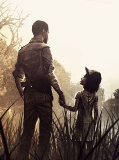 Lee e Clementine, protagonisti del tie-in di "The Walking Dead".