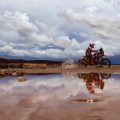Honda rider Paulo Goncalves, from Portugal, races to win the seventh stage of the Dakar Rally 2015 between Iquique, Chile, and Uyuni, Bolivia. (Felipe Dana/Associated Press)